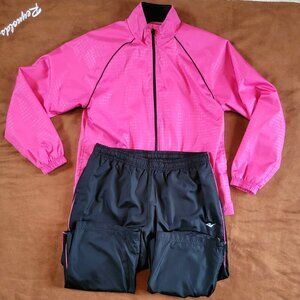 Everlast 2 Piece Women' Large Mesh-Lined  Activewear Jacket & Pants Set